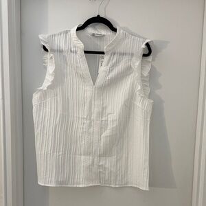 Cupshe White Ruffled Blouse